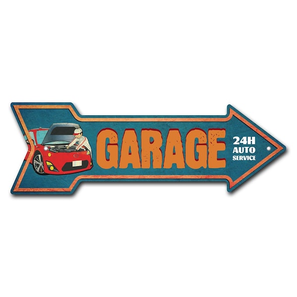 Signmission Garage Arrow Sign Funny Home Decor 30in Wide P-ARROW10-999853 - main